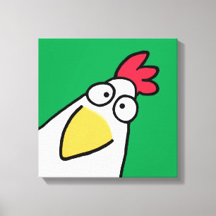 Spring Green SERIOUS CHICKEN door Sandra Boynton Canvas Afdruk