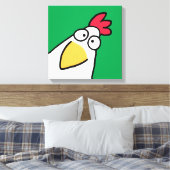Spring Green SERIOUS CHICKEN door Sandra Boynton Canvas Afdruk (Insitu (Slaapkamer))