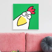 Spring Green SERIOUS CHICKEN door Sandra Boynton Canvas Afdruk (Insitu (Woonkamer))