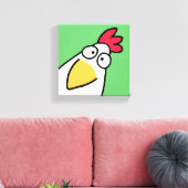 Spring Green SERIOUS CHICKEN door Sandra Boynton Canvas Afdruk (Insitu (Woonkamer))