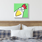 Spring Green SERIOUS CHICKEN door Sandra Boynton Canvas Afdruk (Insitu (Slaapkamer))