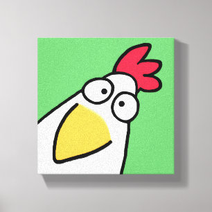 Spring Green SERIOUS CHICKEN door Sandra Boynton Canvas Afdruk