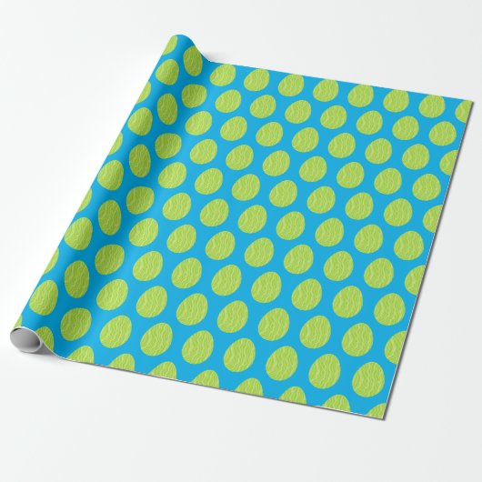 Spring Green Squiggles Easter Egg Cadeaupapier (Uitgerold)