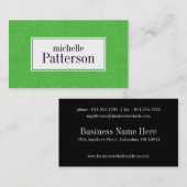 Spring Green Suede look Moderne Visitekaartjes (Voorkant / Achterkant)