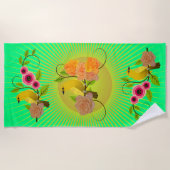 Spring Green Sunshine & Dew Drops Strandlaken (Voorkant)