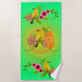 Spring Green Sunshine & Dew Drops Strandlaken (Voorkant)