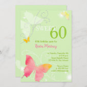 Spring Green Sweet 60e verjaardagsfeestje Kaart (Voorkant / Achterkant)