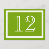 Spring Green Table Number Kaarten (Voorkant)