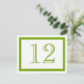 Spring Green Table Number Kaarten (Staand voorkant)