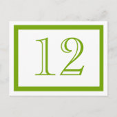 Spring Green Table Number Kaarten (Voorkant)