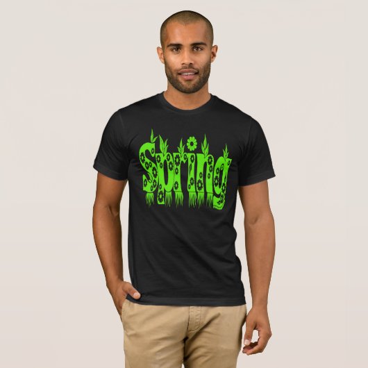 Spring Green Text Cute Floral Typografie T-shirt (Voorkant volledig)