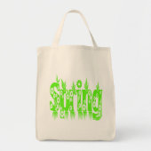 Spring Green Text Cute Floral Typografie Tote Bag (Voorkant)