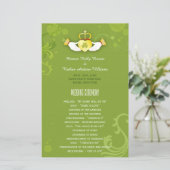 Spring Green Unique Irish Wedding Programme (Staand voorkant)