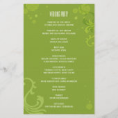 Spring Green Unique Irish Wedding Programme (Achterkant)