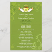 Spring Green Unique Irish Wedding Programme (Voorkant)