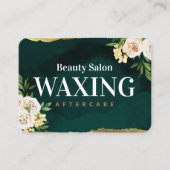 Spring Green Waxing Aftercare Card Visitekaartje (Voorkant)