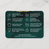 Spring Green Waxing Aftercare Card Visitekaartje (Achterkant)