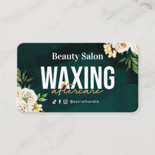 Spring Green Waxing Aftercare Card Visitekaartje