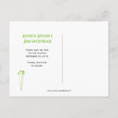 Spring Green White Mason Jar Wildflowers Aankondigingskaart (Achterkant)