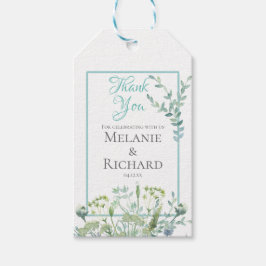 Spring Green Wild Herbs Dank je wel voor tags Cadeaulabel