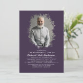 Spring Greenery Foliage Silhouette Funeral Photo I Kaart (Staand voorkant)