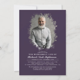 Spring Greenery Foliage Silhouette Funeral Photo I Kaart