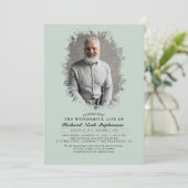 Spring Greenery Foliage Silhouette Funeral Photo I Kaart (Staand voorkant)