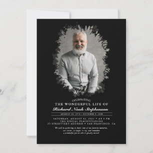 Spring Greenery Foliage Silhouette Funeral Photo I Kaart