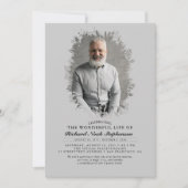 Spring Greenery Foliage Silhouette Funeral Photo Kaart (Voorkant)