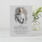 Spring Greenery Foliage Silhouette Funeral Photo Kaart (Staand voorkant)