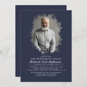 Spring Greenery Foliage Silhouette Funeral Photo Kaart (Voorkant / Achterkant)