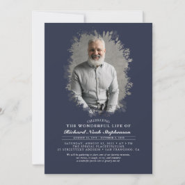 Spring Greenery Foliage Silhouette Funeral Photo Kaart