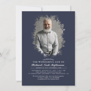 Spring Greenery Foliage Silhouette Funeral Photo Kaart