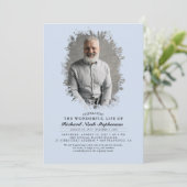 Spring Greenery Foliage Silhouette Funeral Photo Kaart (Staand voorkant)