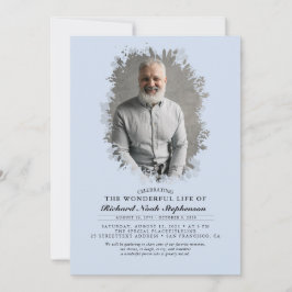 Spring Greenery Foliage Silhouette Funeral Photo Kaart