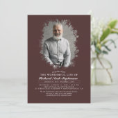 Spring Greenery Foliage Silhouette Funeral Photo Kaart (Staand voorkant)