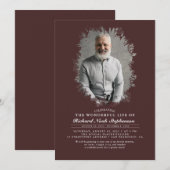 Spring Greenery Foliage Silhouette Funeral Photo Kaart (Voorkant / Achterkant)