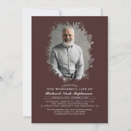 Spring Greenery Foliage Silhouette Funeral Photo Kaart