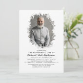 Spring Greenery Foliage Silhouette Funeral Photo Kaart (Staand voorkant)