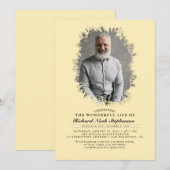 Spring Greenery Foliage Silhouette Funeral Photo Kaart (Voorkant / Achterkant)