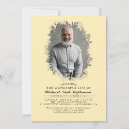 Spring Greenery Foliage Silhouette Funeral Photo Kaart