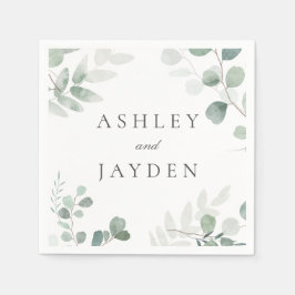 Spring Greenery Huwelijk of verlovingsfeest Servet