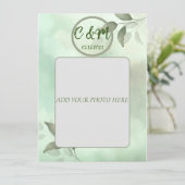 SPRING GREENERY WEDDING INVITATIE IN VIETNAMESE KAART (Staand voorkant)