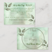 SPRING GREENERY WEDDING R.S.V.P. IN VIETNAMESE NOTITIEKAARTJE (Voorkant / Achterkant)