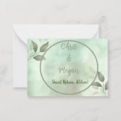 SPRING GREENERY WEDDING R.S.V.P. IN VIETNAMESE NOTITIEKAARTJE (Achterkant)