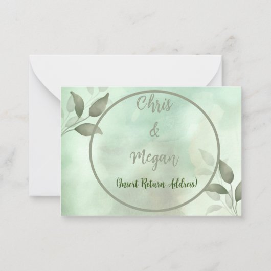SPRING GREENERY WEDDING R.S.V.P. IN VIETNAMESE NOTITIEKAARTJE (Achterkant)