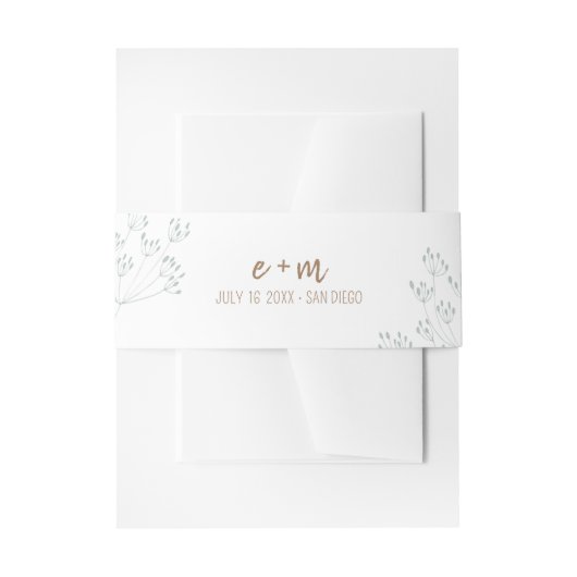 Spring Greenery Wedding Uitnodigingen Wikkel (Voorkant Voorbeeld)