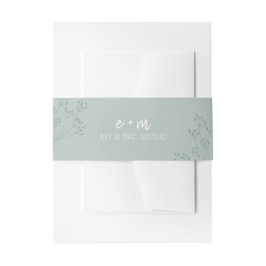 Spring Greenery Wedding Uitnodigingen Wikkel