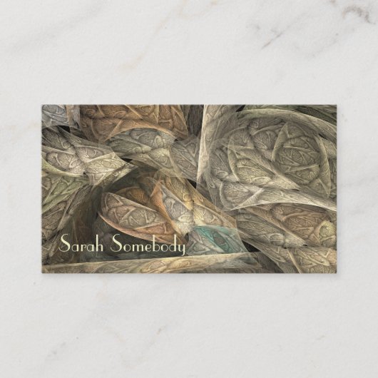 Spring Greens Fractal Profile Card Visitekaartje (Voorkant)