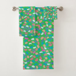 Spring Greens Painterly Art Bad Handdoek